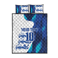 Custom England Football 2024 Go Champion Quilt Bed Set - Wonder Print Shop