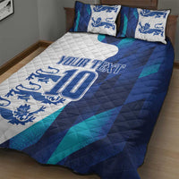 Custom England Football 2024 Go Champion Quilt Bed Set - Wonder Print Shop