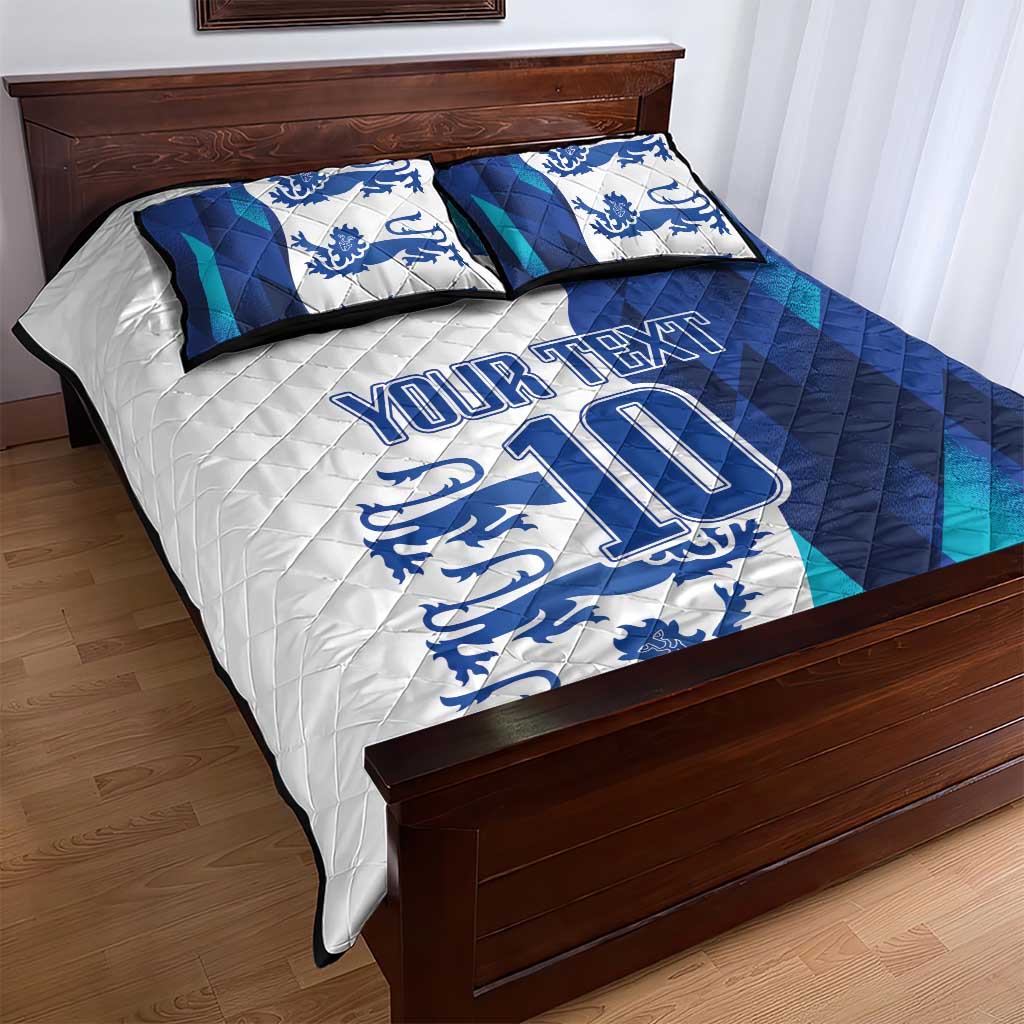 Custom England Football 2024 Go Champion Quilt Bed Set - Wonder Print Shop