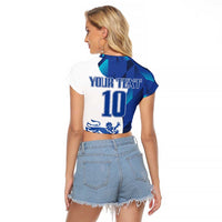 Custom England Football 2024 Go Champion Raglan Cropped T Shirt - Wonder Print Shop