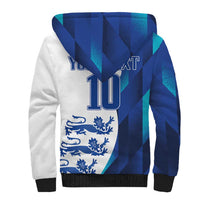 Custom England Football 2024 Go Champion Sherpa Hoodie - Wonder Print Shop