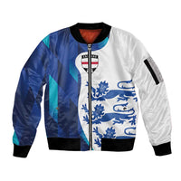 Custom England Football 2024 Go Champion Sleeve Zip Bomber Jacket - Wonder Print Shop