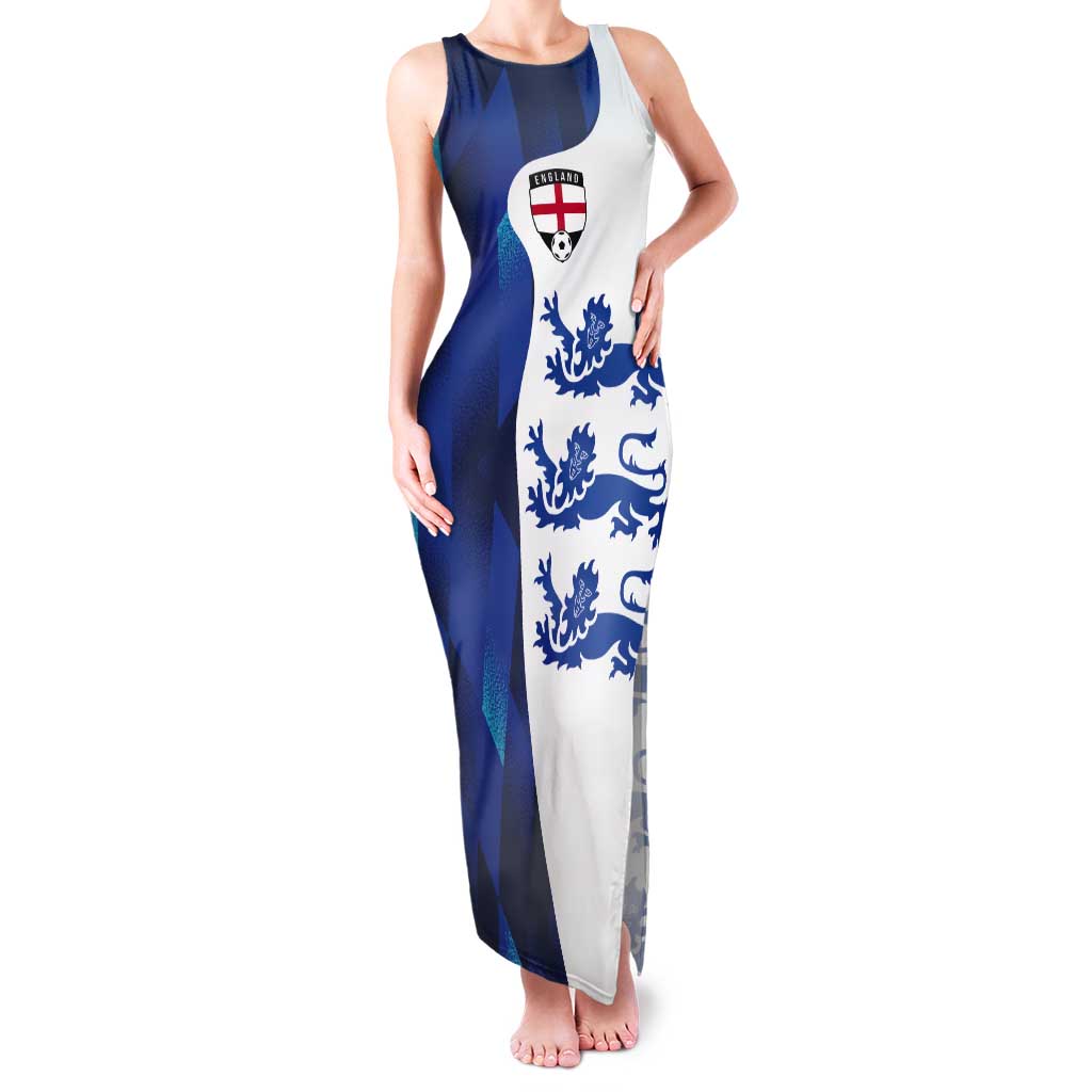 Custom England Football 2024 Go Champion Tank Maxi Dress - Wonder Print Shop