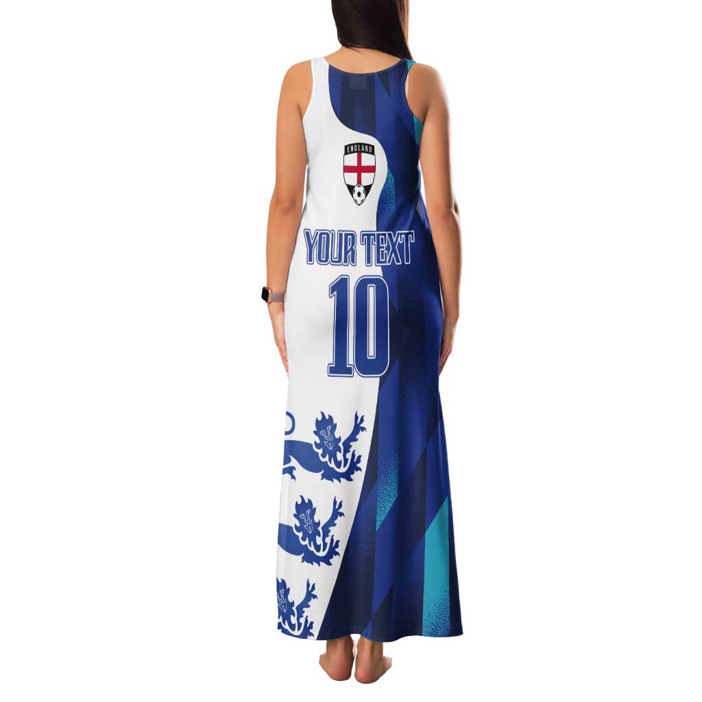 Custom England Football 2024 Go Champion Tank Maxi Dress - Wonder Print Shop