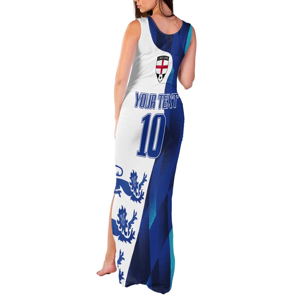 Custom England Football 2024 Go Champion Tank Maxi Dress - Wonder Print Shop