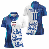 Custom England Football 2024 Go Champion Women Polo Shirt - Wonder Print Shop