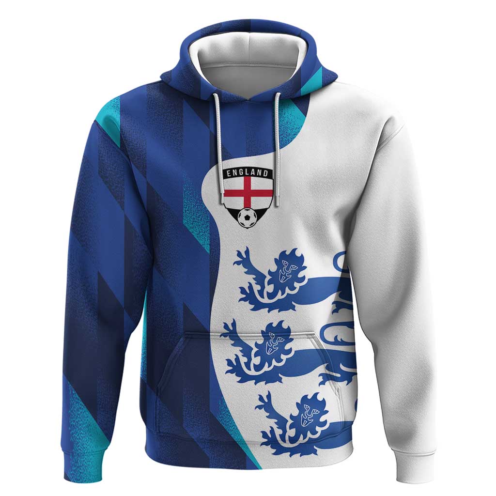 Custom England Football 2024 Go Champion Zip Hoodie - Wonder Print Shop