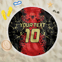 Custom Albania Football 2024 Go Champion Beach Blanket - Wonder Print Shop