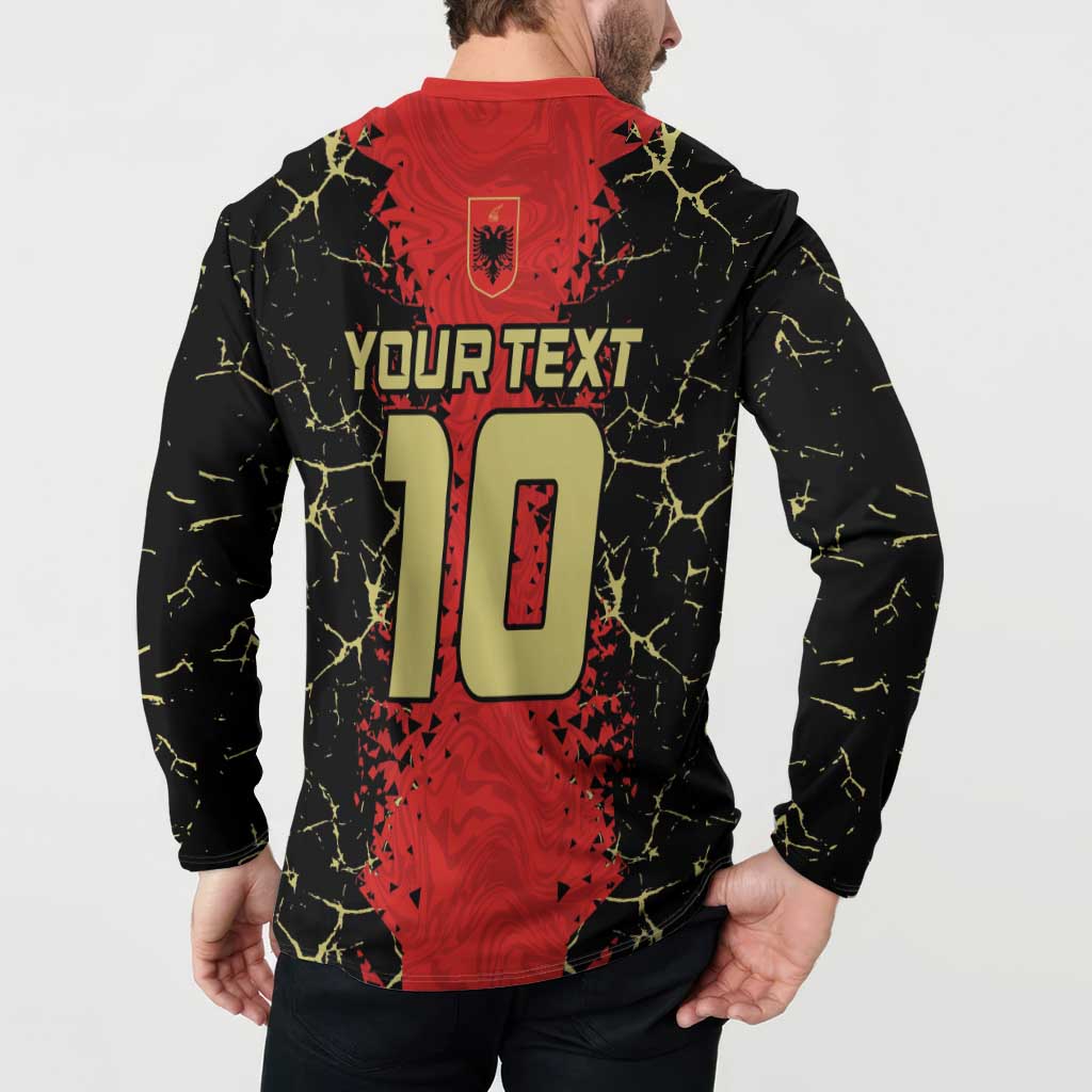 Custom Albania Football 2024 Go Champion Button Sweatshirt - Wonder Print Shop