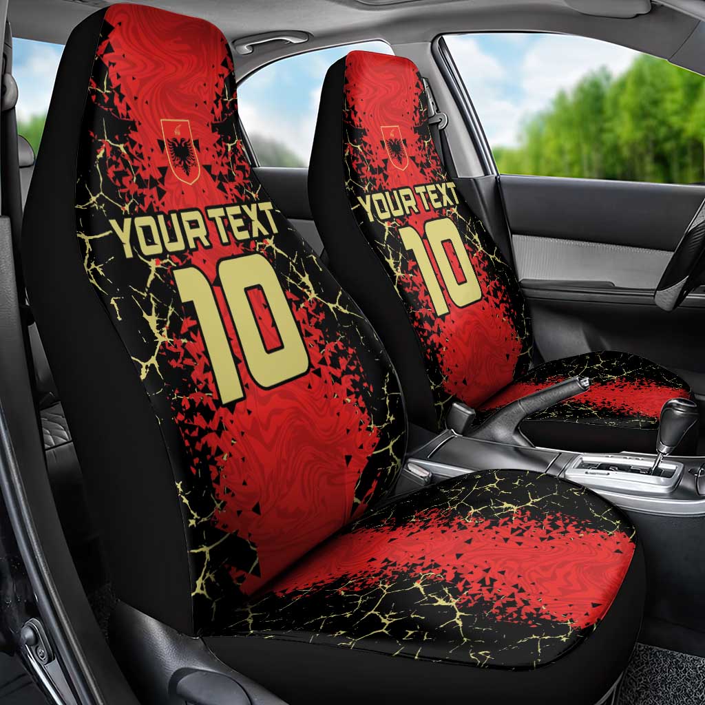 Custom Albania Football 2024 Go Champion Car Seat Cover - Wonder Print Shop