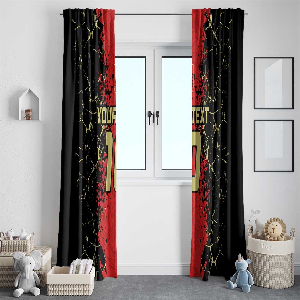Custom Albania Football 2024 Go Champion Window Curtain - Wonder Print Shop
