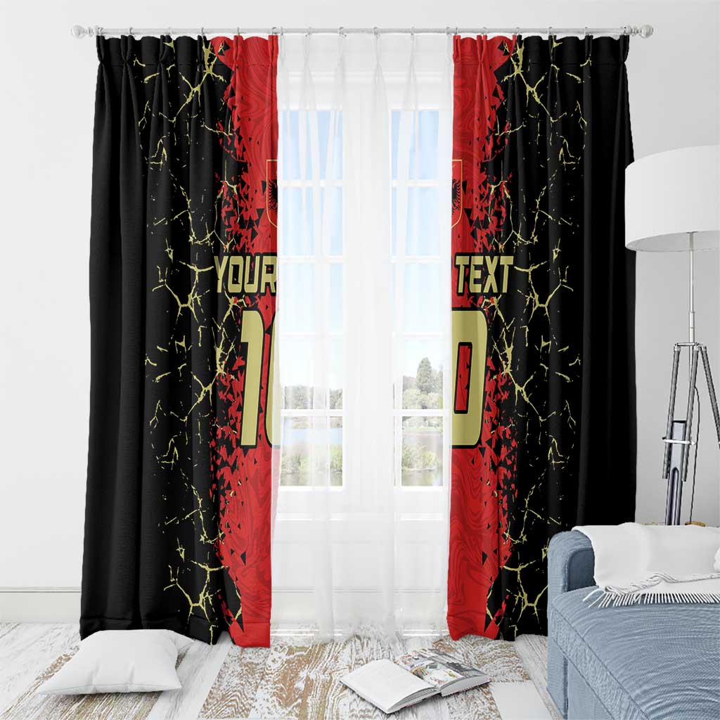 Custom Albania Football 2024 Go Champion Window Curtain - Wonder Print Shop