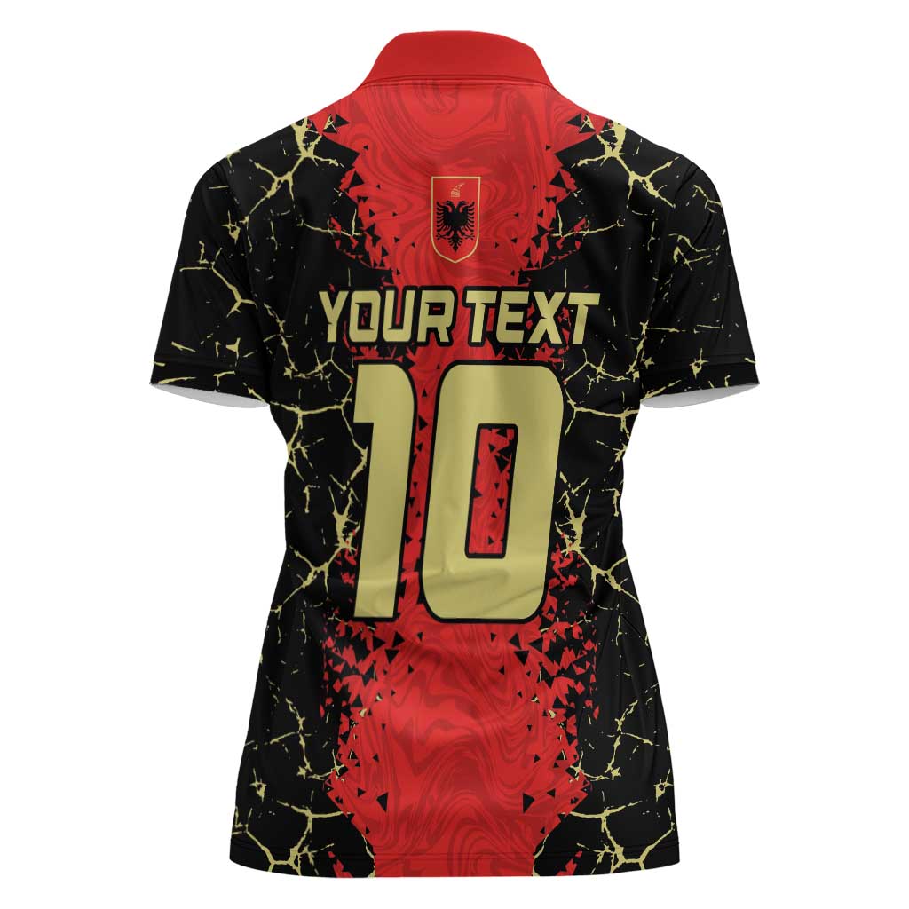 Custom Albania Football 2024 Go Champion Women Polo Shirt - Wonder Print Shop