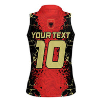 Custom Albania Football 2024 Go Champion Women Sleeveless Polo Shirt - Wonder Print Shop