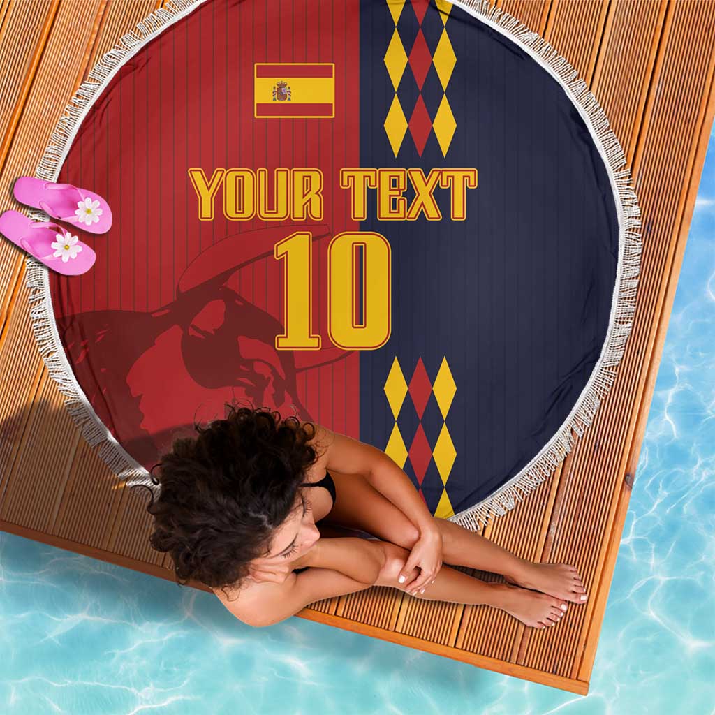 Custom Spain Football 2024 Go Champion Beach Blanket - Wonder Print Shop