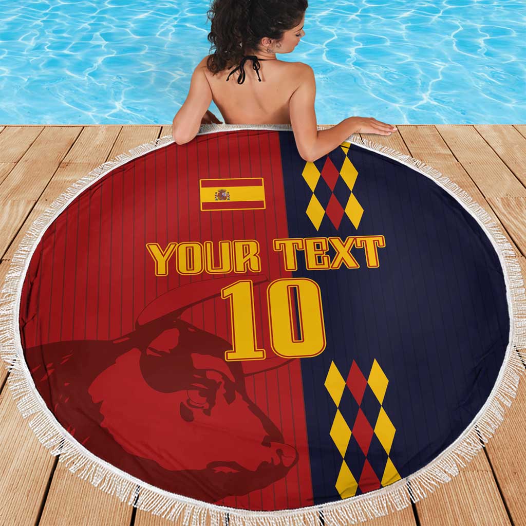 Custom Spain Football 2024 Go Champion Beach Blanket - Wonder Print Shop