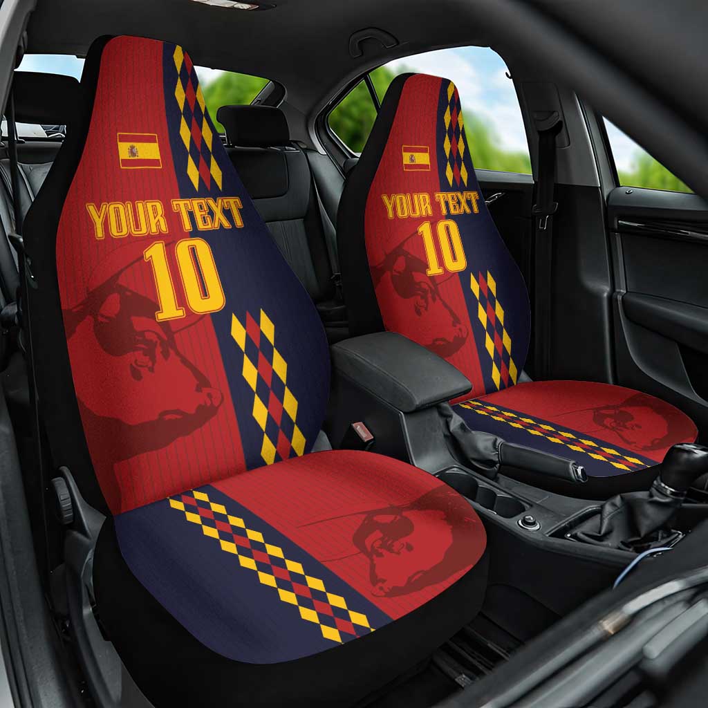 Custom Spain Football 2024 Go Champion Car Seat Cover - Wonder Print Shop