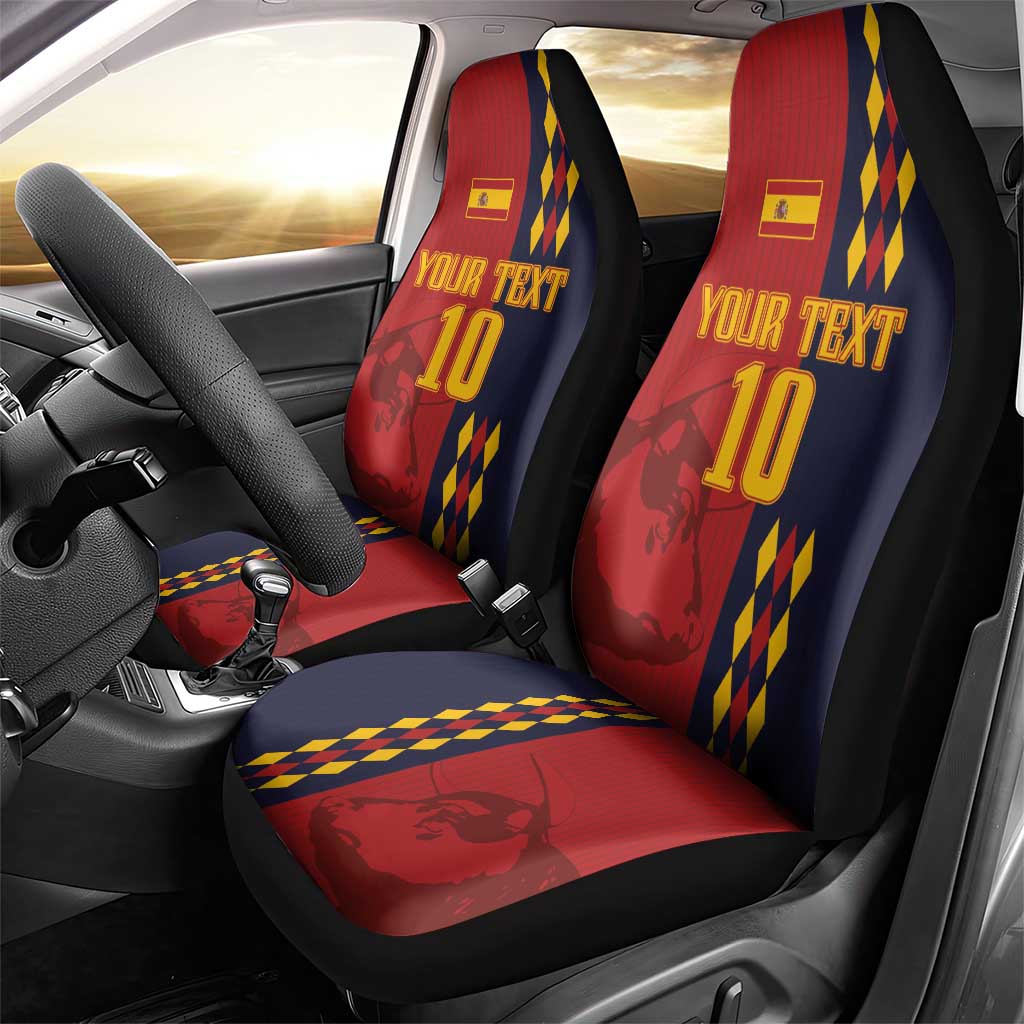 Custom Spain Football 2024 Go Champion Car Seat Cover - Wonder Print Shop