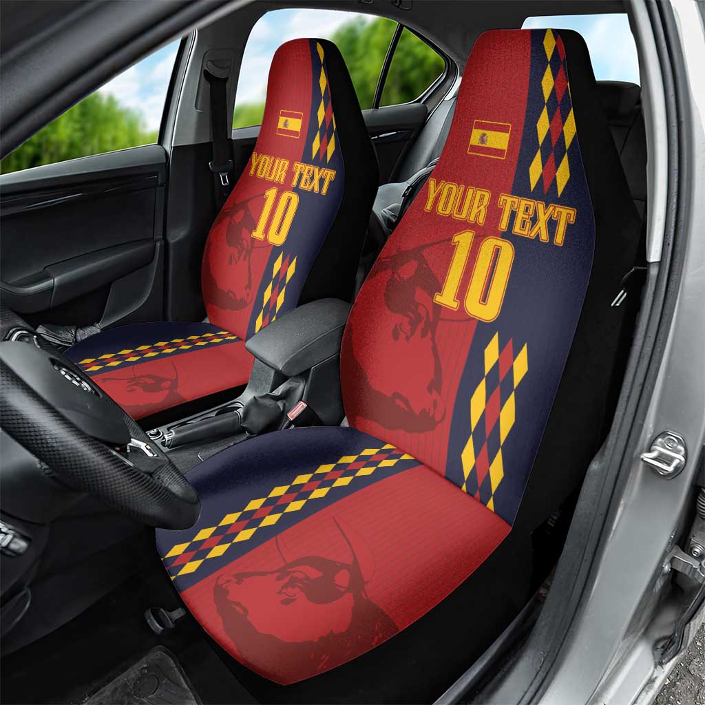 Custom Spain Football 2024 Go Champion Car Seat Cover - Wonder Print Shop