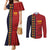 Custom Spain Football 2024 Go Champion Couples Matching Mermaid Dress and Long Sleeve Button Shirt
