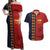 Custom Spain Football 2024 Go Champion Couples Matching Off Shoulder Maxi Dress and Hawaiian Shirt - Wonder Print Shop