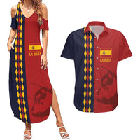 Custom Spain Football 2024 Go Champion Couples Matching Summer Maxi Dress and Hawaiian Shirt - Wonder Print Shop
