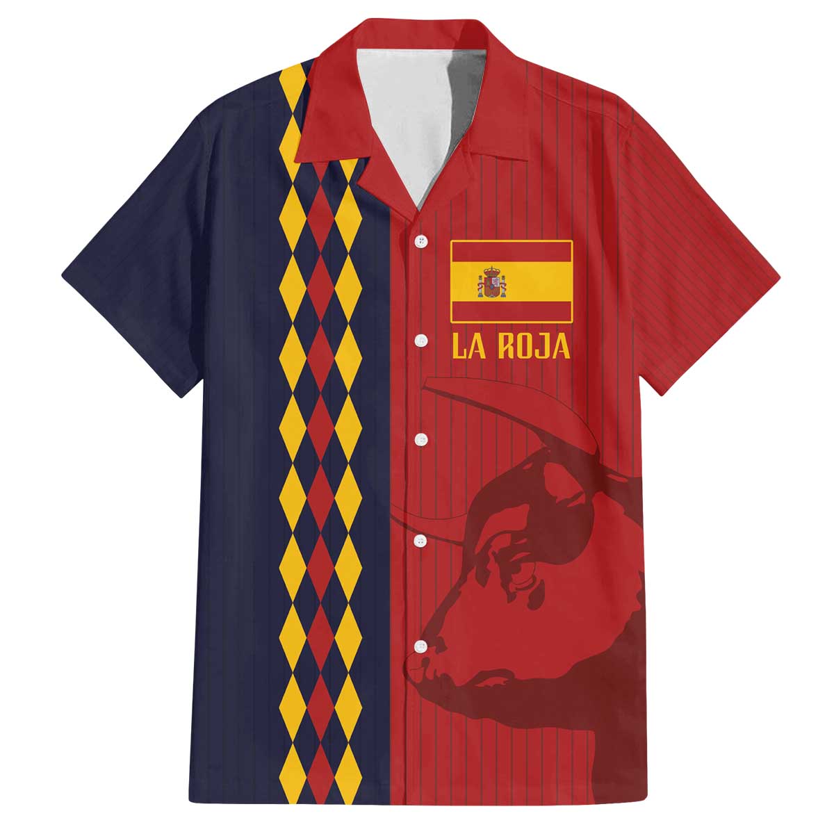 Custom Spain Football 2024 Go Champion Family Matching Off The Shoulder Long Sleeve Dress and Hawaiian Shirt - Wonder Print Shop