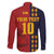 Custom Spain Football 2024 Go Champion Family Matching Off Shoulder Short Dress and Hawaiian Shirt - Wonder Print Shop