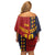 Custom Spain Football 2024 Go Champion Family Matching Off Shoulder Short Dress and Hawaiian Shirt - Wonder Print Shop