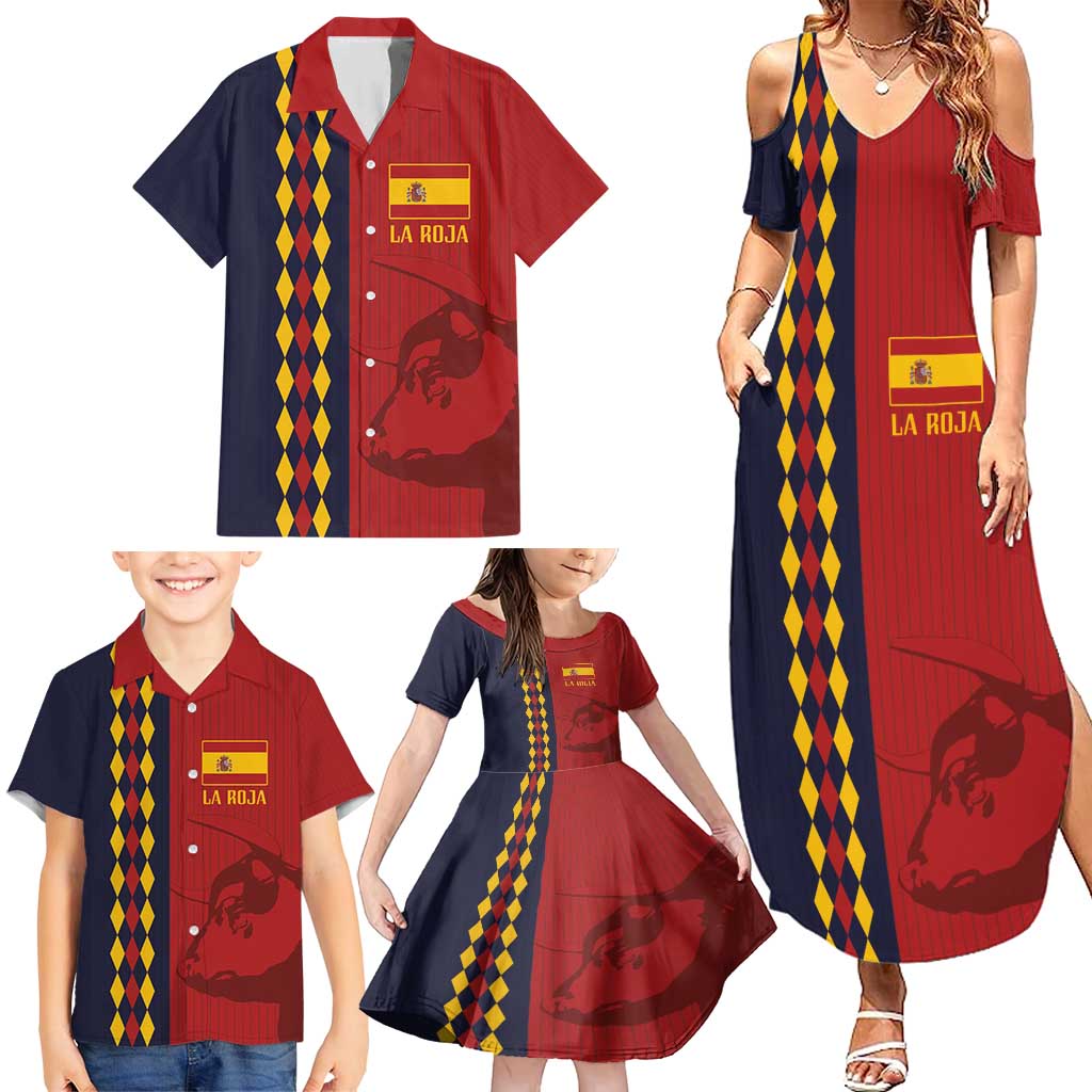 Custom Spain Football 2024 Go Champion Family Matching Summer Maxi Dress and Hawaiian Shirt - Wonder Print Shop