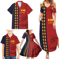 Custom Spain Football 2024 Go Champion Family Matching Summer Maxi Dress and Hawaiian Shirt - Wonder Print Shop