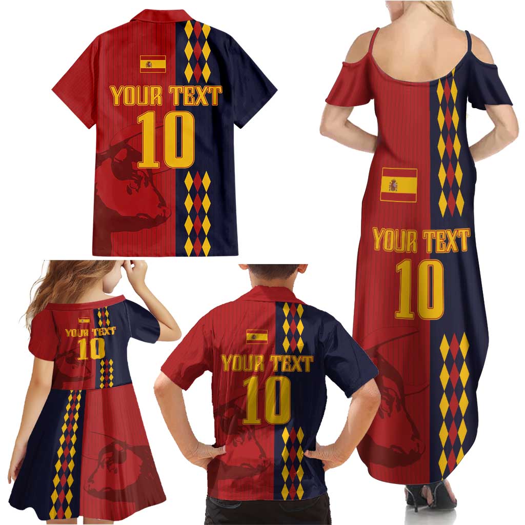 Custom Spain Football 2024 Go Champion Family Matching Summer Maxi Dress and Hawaiian Shirt - Wonder Print Shop