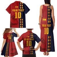 Custom Spain Football 2024 Go Champion Family Matching Tank Maxi Dress and Hawaiian Shirt - Wonder Print Shop