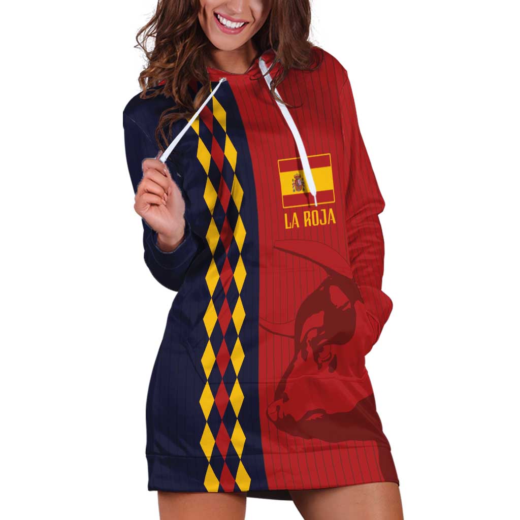 Custom Spain Football 2024 Go Champion Hoodie Dress - Wonder Print Shop
