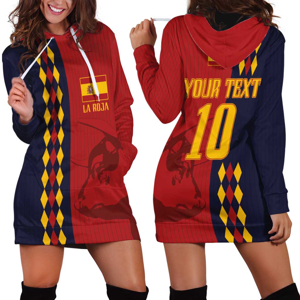 Custom Spain Football 2024 Go Champion Hoodie Dress - Wonder Print Shop
