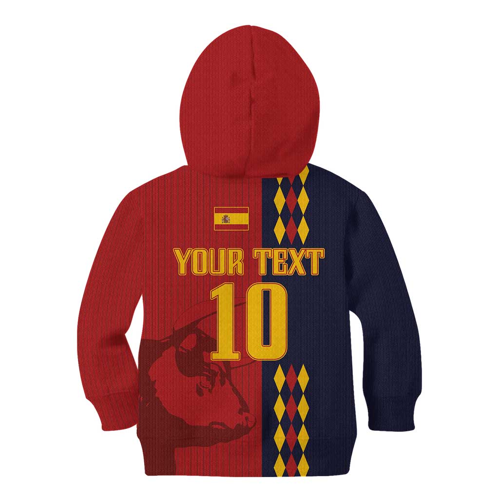 Custom Spain Football 2024 Go Champion Kid Hoodie - Wonder Print Shop