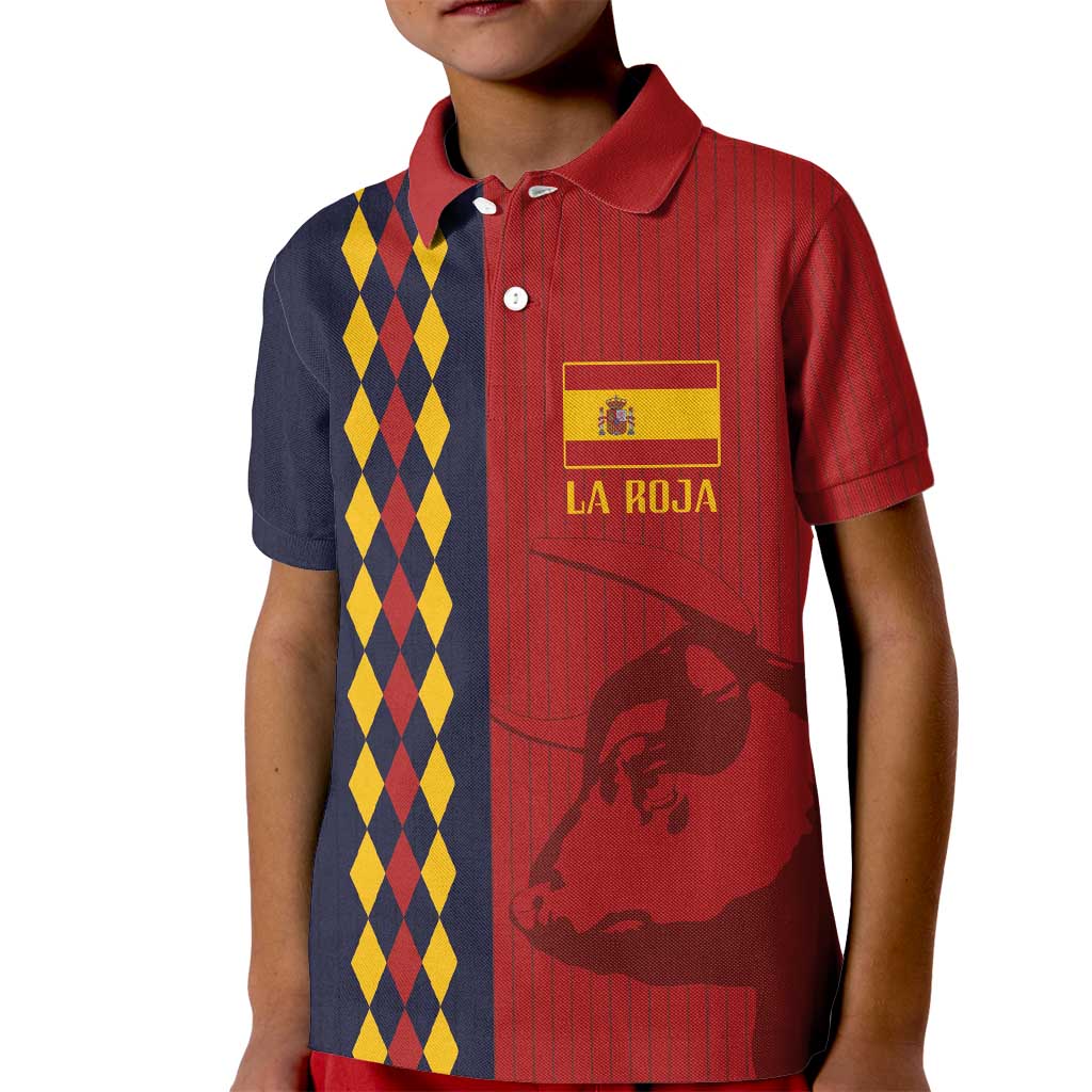 Custom Spain Football 2024 Go Champion Kid Polo Shirt - Wonder Print Shop