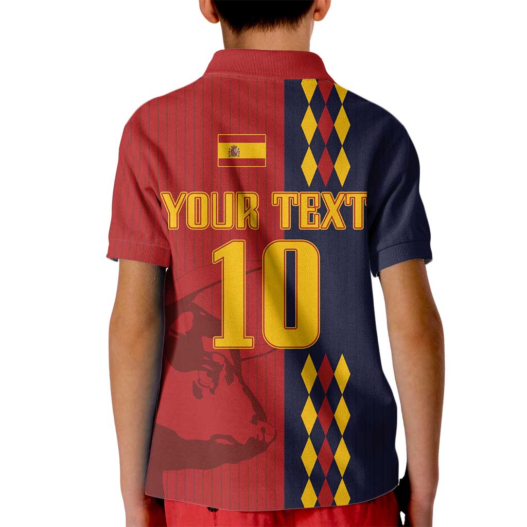 Custom Spain Football 2024 Go Champion Kid Polo Shirt - Wonder Print Shop