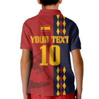 Custom Spain Football 2024 Go Champion Kid Polo Shirt - Wonder Print Shop