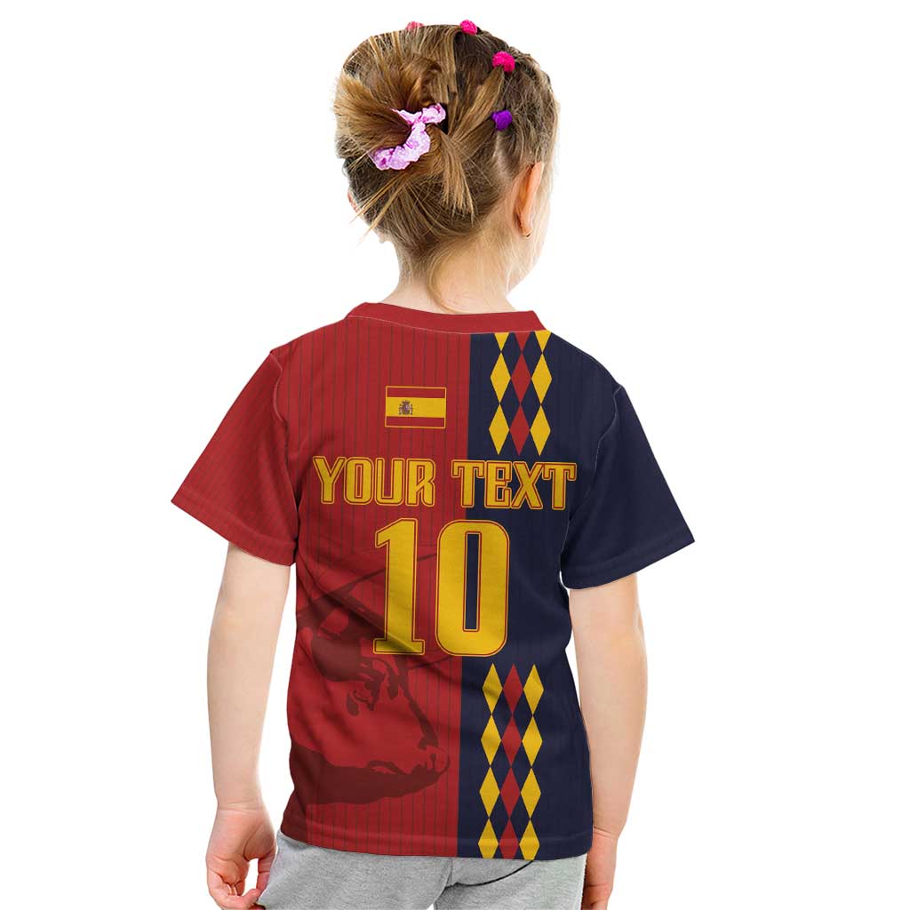 Custom Spain Football 2024 Go Champion Kid T Shirt - Wonder Print Shop