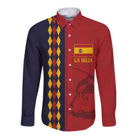 Custom Spain Football 2024 Go Champion Long Sleeve Button Shirt - Wonder Print Shop