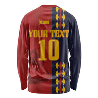 Custom Spain Football 2024 Go Champion Long Sleeve Shirt - Wonder Print Shop