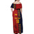 Custom Spain Football 2024 Go Champion Off Shoulder Maxi Dress - Wonder Print Shop