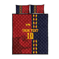 Custom Spain Football 2024 Go Champion Quilt Bed Set - Wonder Print Shop