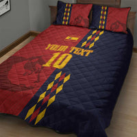 Custom Spain Football 2024 Go Champion Quilt Bed Set - Wonder Print Shop