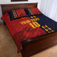 Custom Spain Football 2024 Go Champion Quilt Bed Set - Wonder Print Shop