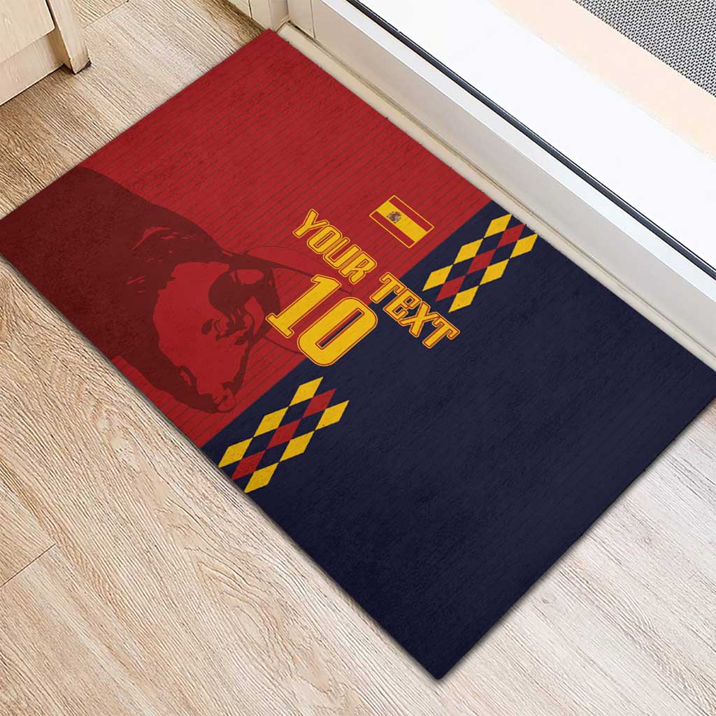 Custom Spain Football 2024 Go Champion Rubber Doormat - Wonder Print Shop