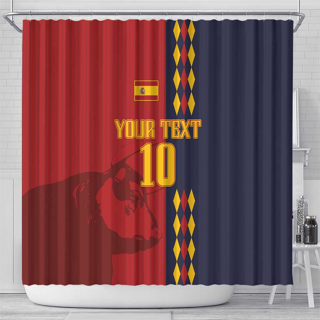 Custom Spain Football 2024 Go Champion Shower Curtain