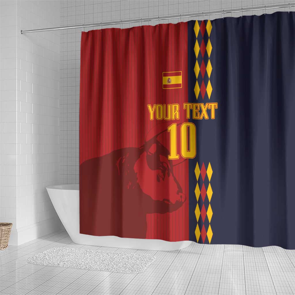 Custom Spain Football 2024 Go Champion Shower Curtain