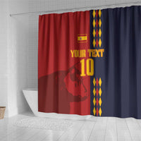 Custom Spain Football 2024 Go Champion Shower Curtain